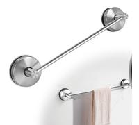 Porte-serviettes à ventouse de 43 cm, acier inoxydable 304, crochets à ventouse, boutons à ventouse, porte-serviettes de bain sans perçage, étagère de salle de bain étanche à ventouse pour paroi de do