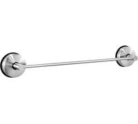 Porte-serviettes à ventouse - Support pour serviettes de cuisine - Organisateur de salle de bain - Forte adhérence (5 kg) - Longueur : 43 cm - Finition argent brossé