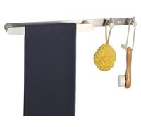 Porte-serviettes à visser avec vis dissimulées, porte-serviettes de bain avec crochet, anneau porte-serviettes fermé en acier inoxydable 304 à fixation murale pour salle de bains et cuisine, finition