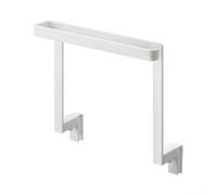 Porte-serviettes au-dessus de l'armoire en acier carbone noir (blanc) | Convient aux portes d'armoire, acier au carbone antirouille, finition noire, 20 cm de largeur, organisation de cuisine