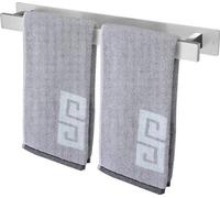 Porte-serviettes autocollant ou à visser - porte-serviettes en acier inoxydable étanche et résistant à la rouille - convient pour la salle de bain, le camping-car, la cuisine - 16 pouces, nickel bross
