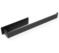 Porte-serviettes autocollant sans perçage, noir, 38 cm - Porte-serviettes moderne en acier inoxydable avec adhésif 3M puissant, résistant à la rouille, pour la salle de bains, la cuisine et les toilet