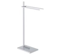 Porte-serviettes avec 2 barres pour vêtements, en acier, chromé, dimensions : 41 x 85,5 x 20 cm