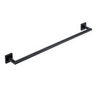 Porte-serviettes Bravat Quaruna 753599, carré, noir mat, à coller/visser