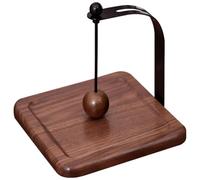 Porte-serviettes carré en bois de noyer noir pour table, 17 x 17 x 14,5 cm, distributeur de mouchoirs carré, organiseur de table avec revêtement laqué pour cuisine, salle à manger
