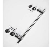 Porte-serviettes chromé pour pommeaux de douche, tubes ovales, 460 mm, compatible avec les radiateurs