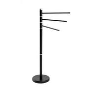 Porte-serviettes coloris noir en acier - L 22 x P 42 x H 89 cm --