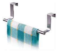 Porte-serviettes de porte - MICH - Acier inoxydable - 24x7 cm - Aucun perçage requis - Capacité 3 kg - Pour portes 20 mm