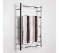 Porte-serviettes de salle de bain - Séchoir chauffant - Sèche-serviettes - Chauffage économe en énergie - 80x50 cm - Argent