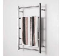 Porte-serviettes de salle de bain - Séchoir chauffant - Sèche-serviettes - Chauffage économe en énergie - 80x50 cm - Argent