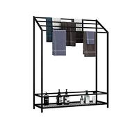 Porte-Serviettes De Salle De Bain sur Pied Métal Support Serviettes de Bain pour la Salle de Bain, 4 Tringles à Poser Barres Rangement Serviettes Au Design Style Moderne