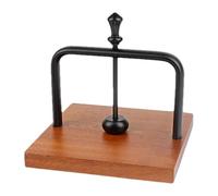 Porte-serviettes de table - Distributeur de serviettes - Avec bras en métal et base en bois - Organiseur de papier de bureau stable - Accessoire d'intérieur vintage multifonction pour une utilisation