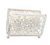 Porte-serviettes décoratif pour une utilisation sur une table, porte-mouchoirs en métal avec support ajouré pour table basse, salle à manger, bureau, table à mouchoirs, rangement de serviettes de