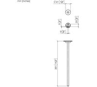 Porte-serviettes Dornbracht, 1 bras, fixe, saillie 360mm, 83215979-46