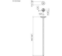 Porte-serviettes Dornbracht, 1 pièce, rigide, saillie 490mm, 83211979-47