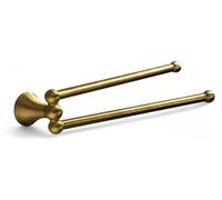 Porte-serviettes double articulé en laiton bruni pour salle de bains, à fixer au mur, gamme Bronze