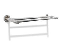 Porte Serviettes Double - Barre Fixe 2 Tubes Gris