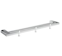 Emco Loft serviettes double 056100160 chrome, 642 mm, avec 3 crochets amovibles blanc