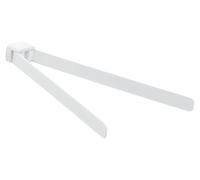Porte-serviettes double Gedy PIRENEI pivotant, 350 mm, blanc mat