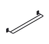 Porte-serviettes double Giese Gifix 21, référence 21081-14, longueur 590 mm, noir mat