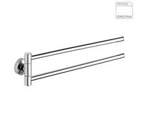 Porte-serviettes double GRAND HOTEL articule Chrome - CRISTINA ONDYNA - TE21451