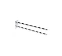 Porte-serviettes double OMEGA en chrome 5x9x36,5 cm-chromé-Sans adhésive-chromé--