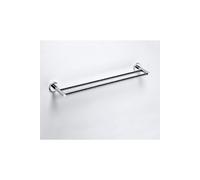 Porte-serviettes double OMEGA en chrome 65,5x5,5x11cm-Sans adhésive--