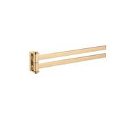Porte-serviettes double rotatif NIL en laiton doré 37 cm