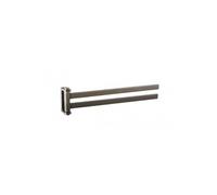 Porte-serviettes double rotatif NIL en laiton métal gris 37 cm