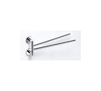 Porte-serviettes Double rotatif OMEGA en chrome 42x16,5x7cm-Sans adhésive--