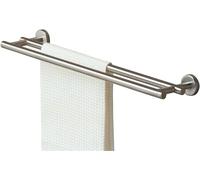 Porte-serviettes double Tiger Boston - Acier inoxydable - Acier inoxydable brossé - 58,1 x 5 x 13 cm