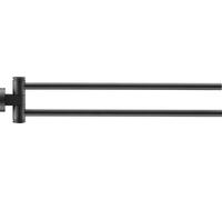 Porte-serviettes Duravit D-Code, suspendu, 2 bras, pivotant, 0099224600, Couleur: Noir Mat