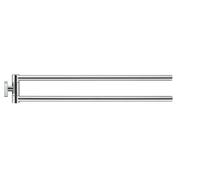 Porte-serviettes Duravit Karree 45cm, 2 bras, chrome, 0099581000