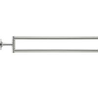 Duravit Starck T - Porte-serviettes double, pivotant, longueur 47 cm, inox brossé 0099417000