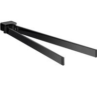Porte-serviettes EMCO loft, 2 bras, pivotant, 410 mm, noir, 1 pièce.