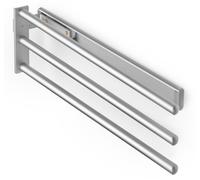 Porte-serviettes Emuca, extensible, 3 bras, aluminium, anodisé mat