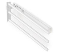 Porte-serviettes Emuca, extensible, 3 bras, en aluminium, laqué blanc