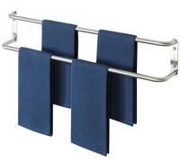 Porte-serviettes en acier inoxydable brossé 80 cm, porte-serviettes mural double, porte-serviettes pour salle de bains et cuisine, ensemble de porte-serviettes pour invités, serviette de bain