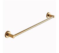 Porte-serviettes en acier inoxydable doré de qualité supérieure - Support mural lisse finition polie réglable de 30 à 80 cm, parfait pour salle de bain et cuisine, design robuste à vis (80 cm)