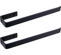 Porte-serviettes en acier inoxydable, finition noire mate, 40 cm, lot de 2