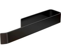 Porte-serviettes en acier inoxydable noir, 25 cm - pour la salle de bains et la cuisine - à fixer au mur.