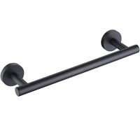 Porte-serviettes en acier inoxydable noir, 30 cm, fixation murale, finition mate, acier inoxydable SUS304