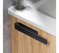 Porte-serviettes en aluminium, noir mat, inoxydable et résistant aux rayures, pièce unique