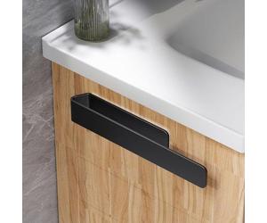 Porte-serviettes en aluminium, noir mat, inoxydable et résistant aux rayures, pièce unique