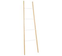 Porte-Serviettes en Bois de Bambou Support Échelle à Linge 4 Échelons Marron Cla
