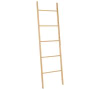 Porte-Serviettes en Bois de Bambou Support Échelle à Linge 5 Échelons Marron