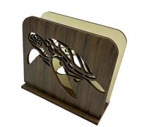 Porte-serviettes en bois porte-serviettes en papier avec un design sculpté complexe pour la décoration de cuisine et de bureaux pince à serviette en bois naturel