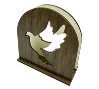 Porte-serviettes en bois porte-serviettes en papier avec un design sculpté complexe pour la décoration de cuisine et de bureaux pince à serviette en bois naturel