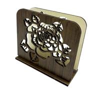 Porte-serviettes en bois porte-serviettes en papier avec un design sculpté complexe pour la décoration de cuisine et de bureaux pince à serviette en bois naturel