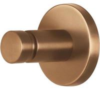 Porte-serviettes en bronze brossé - Porte-serviettes autocollant - Métal revêtu de PVD - Sans perçage - Fixation adhésive - 37 mm x 37 mm x 36 mm